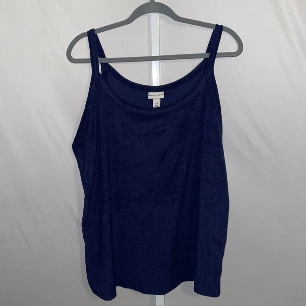 Ava & Viv Terry Sleeveless Tee 1X NWT